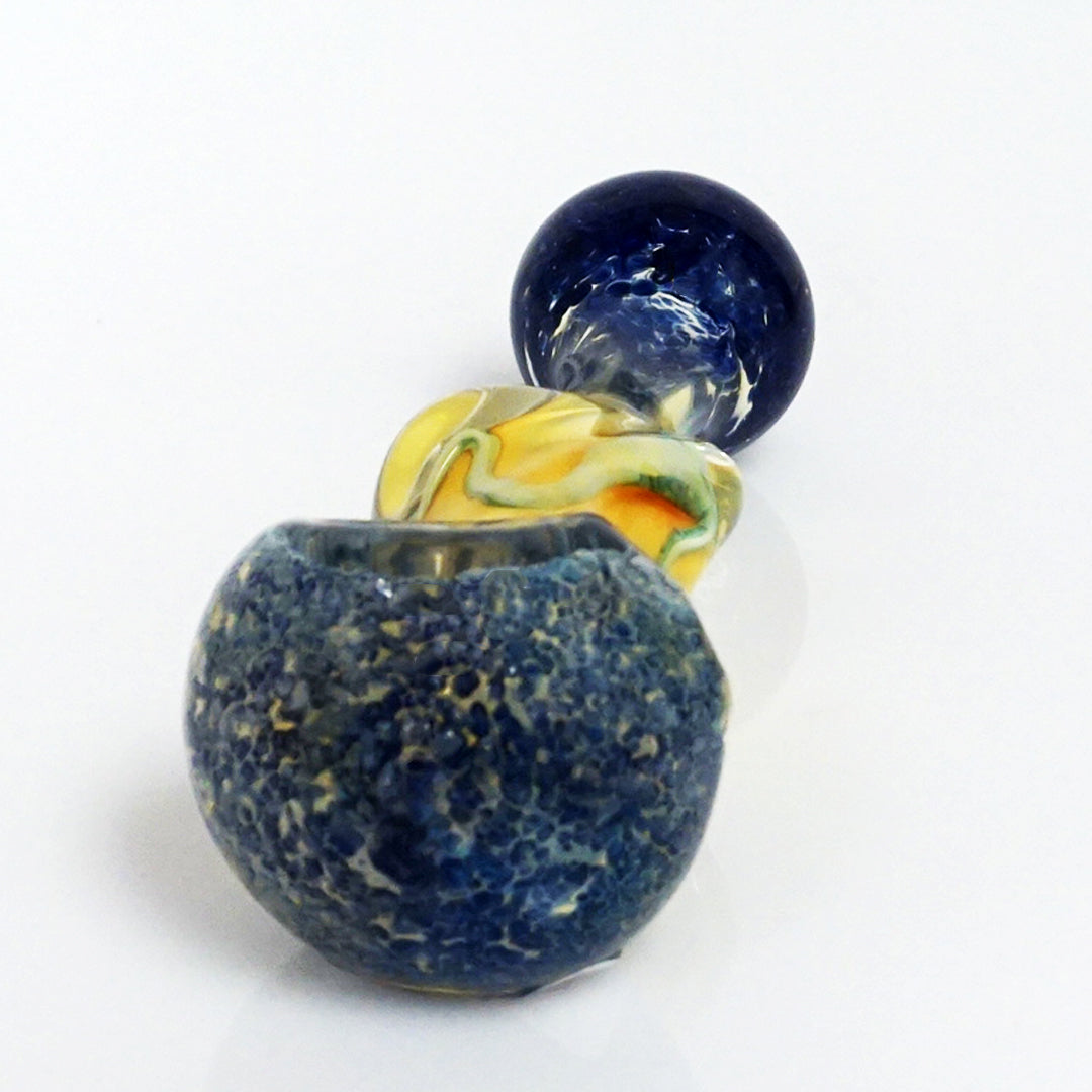 4" Frit Twist Pipe - Blue