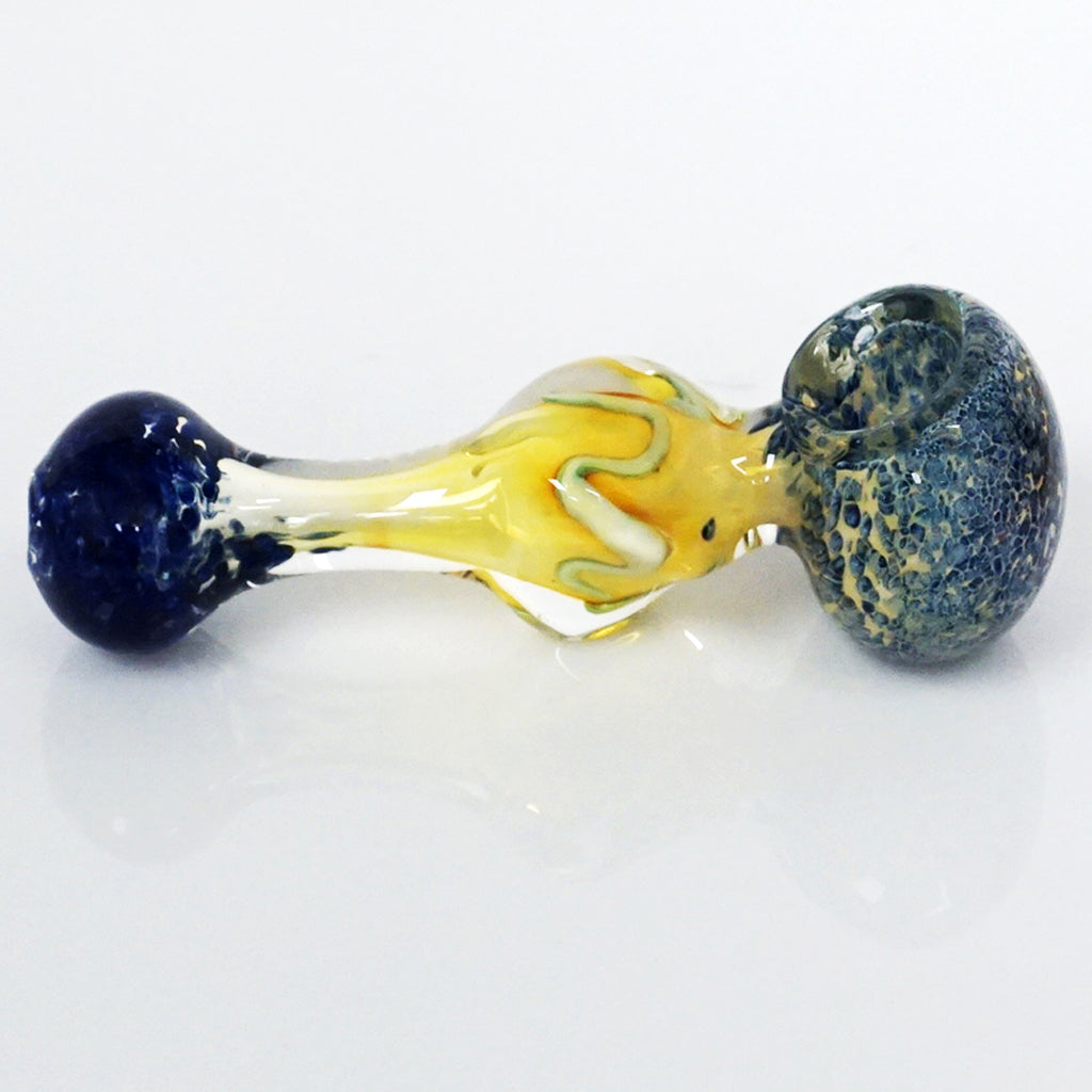 4" Frit Twist Pipe - Blue