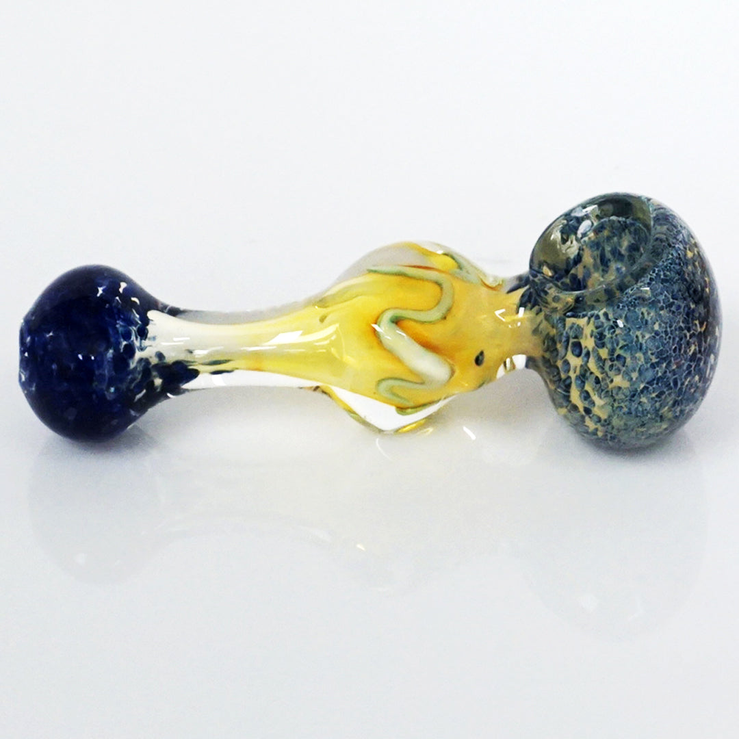 4" Frit Twist Pipe - Blue