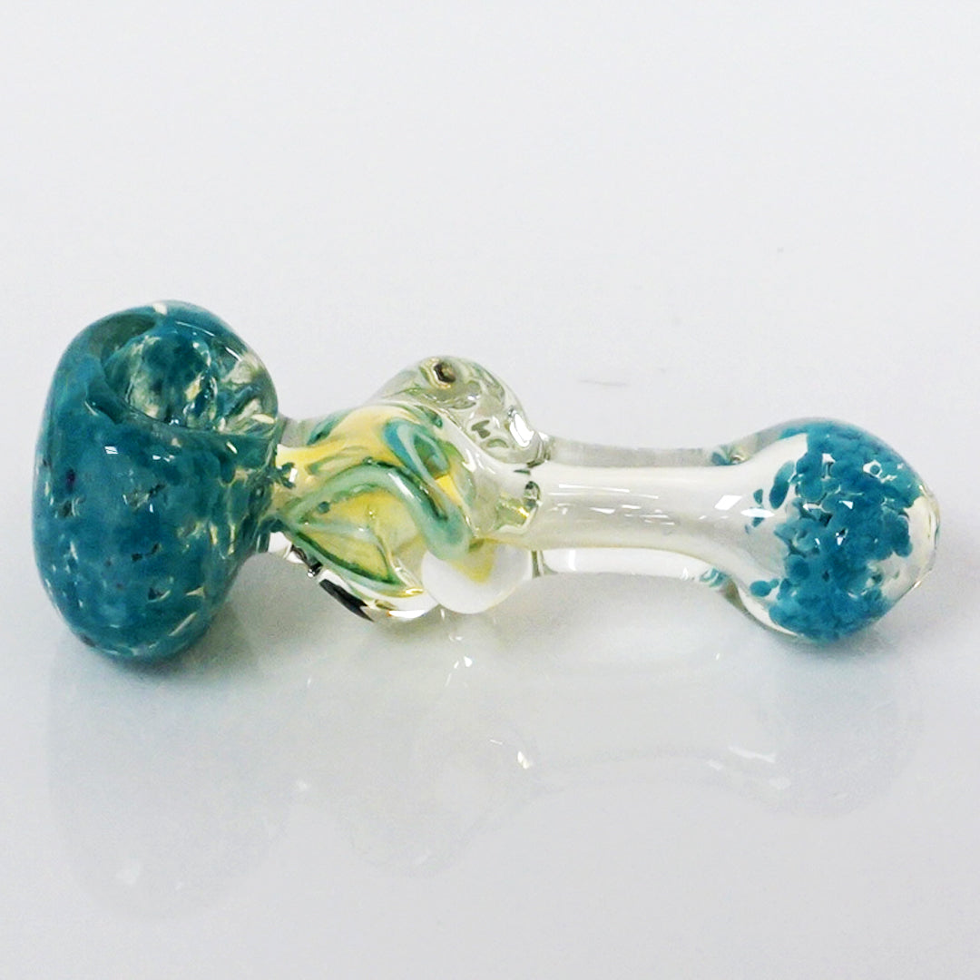 4" Frit Twist Pipe - Teal