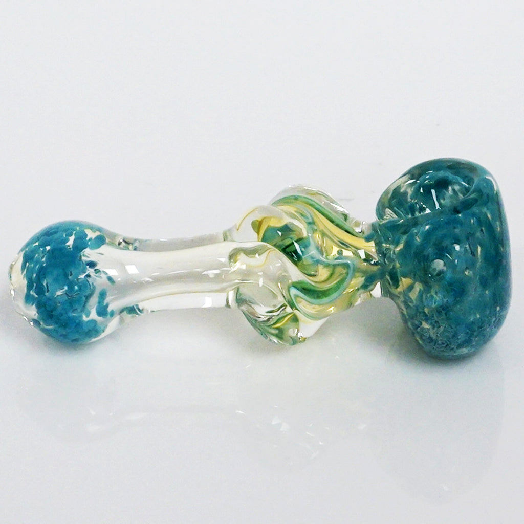 4" Frit Twist Pipe - Teal