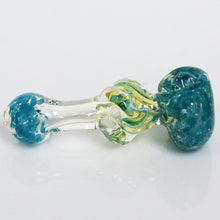 Load image into Gallery viewer, 4&quot; Frit Twist Pipe - Teal
