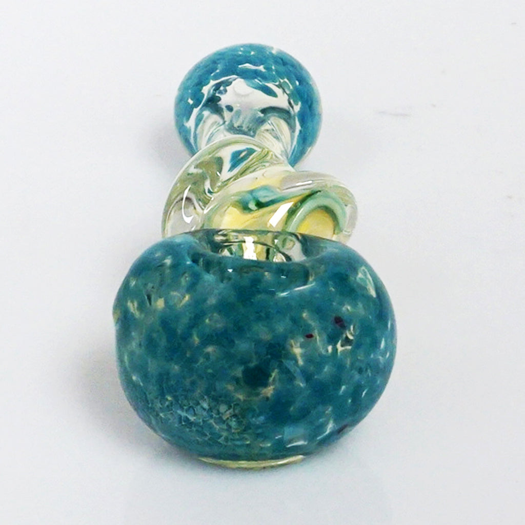 4" Frit Twist Pipe - Teal