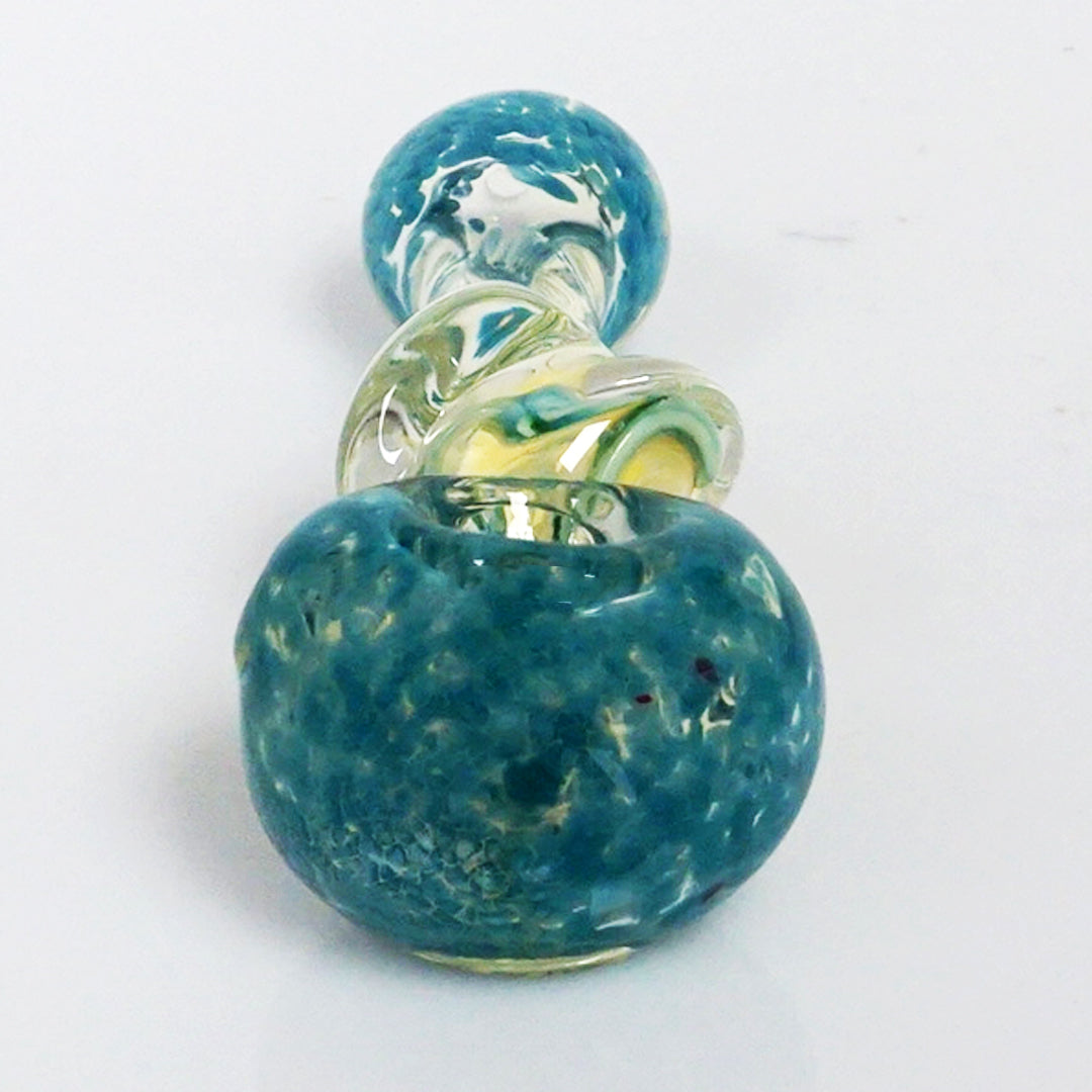 4" Frit Twist Pipe - Teal