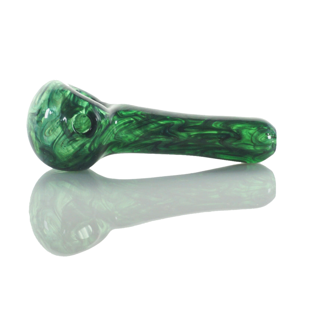 4" Humboldt Swirl Pipe - Lake Green