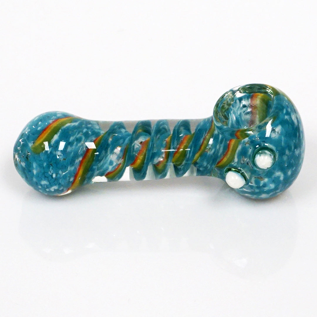 4" Strip Color Swirl Pipe - Blue