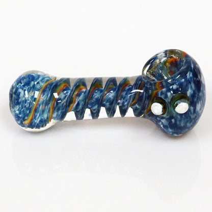 4" Strip Color Swirl Pipe - Dark Blue