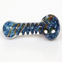 Load image into Gallery viewer, 4&quot; Strip Color Swirl Pipe - Dark Blue
