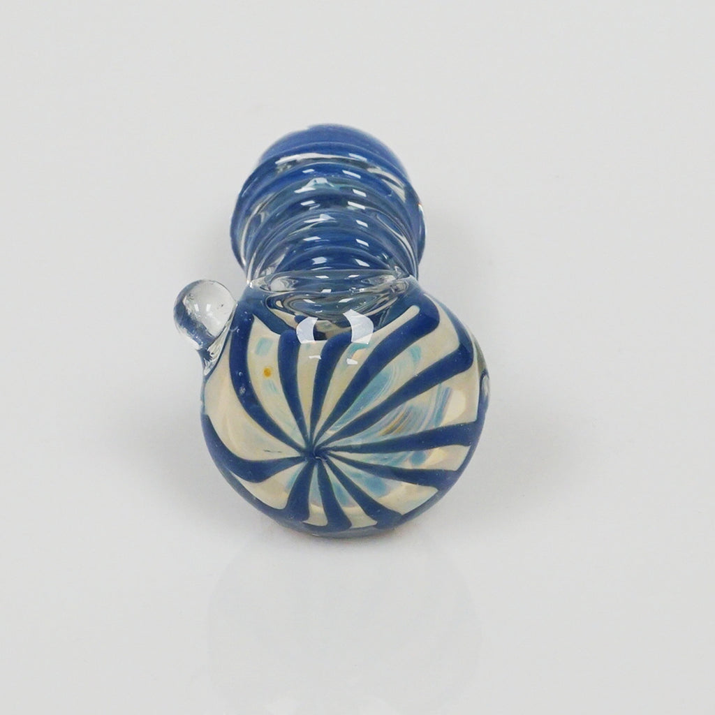 4.25" Fumed Color Swirl Pipe - Blue
