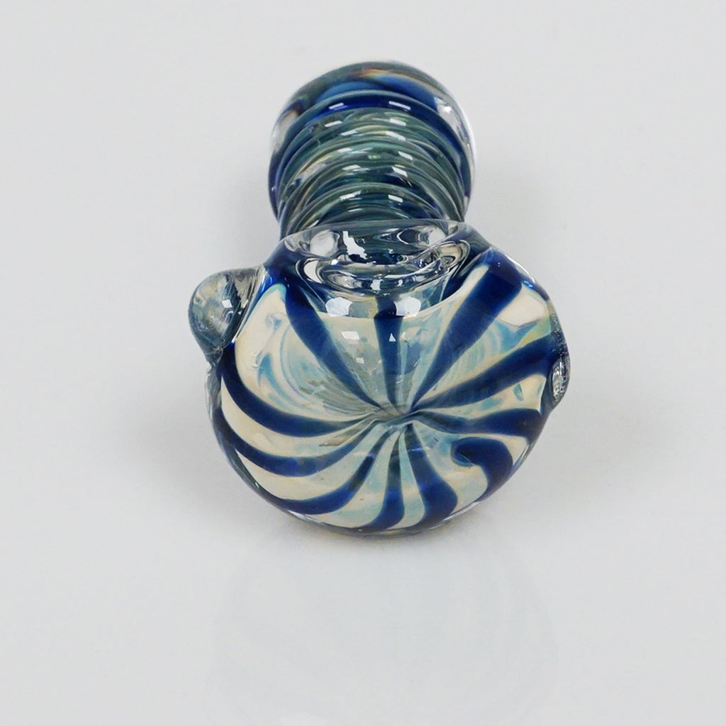 4.25" Fumed Color Swirl Pipe - Dark Blue