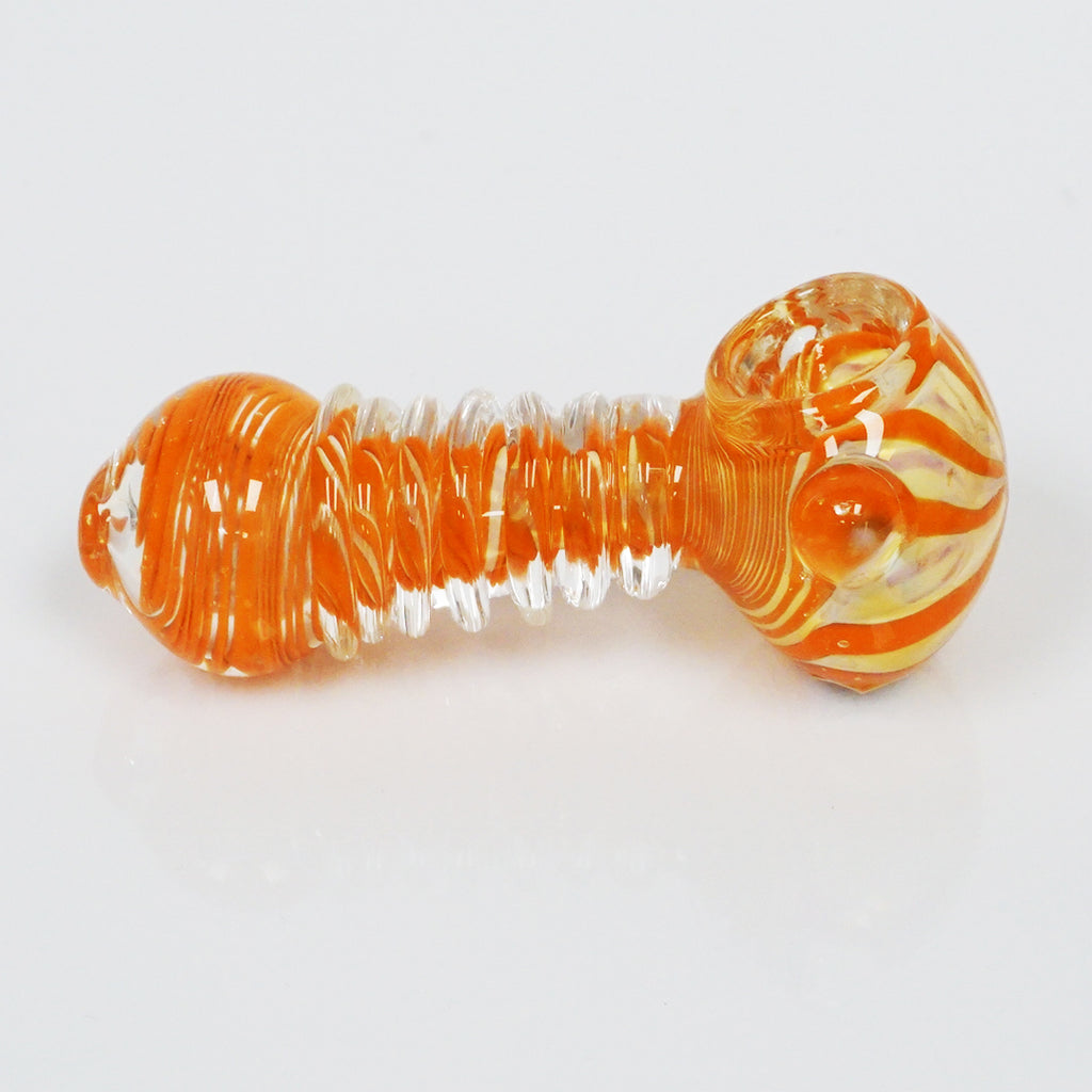 4.25" Fumed Color Swirl Pipe - Orange