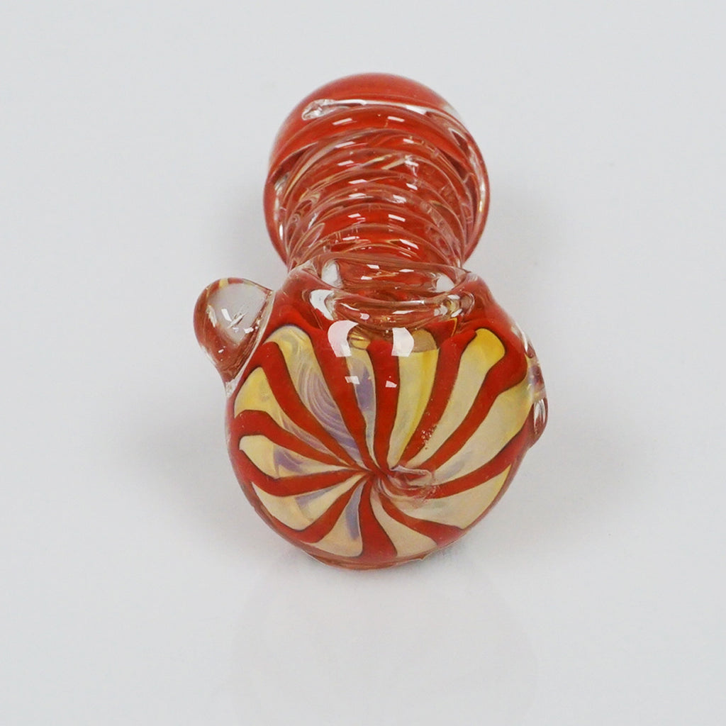 4.25" Fumed Color Swirl Pipe - Red
