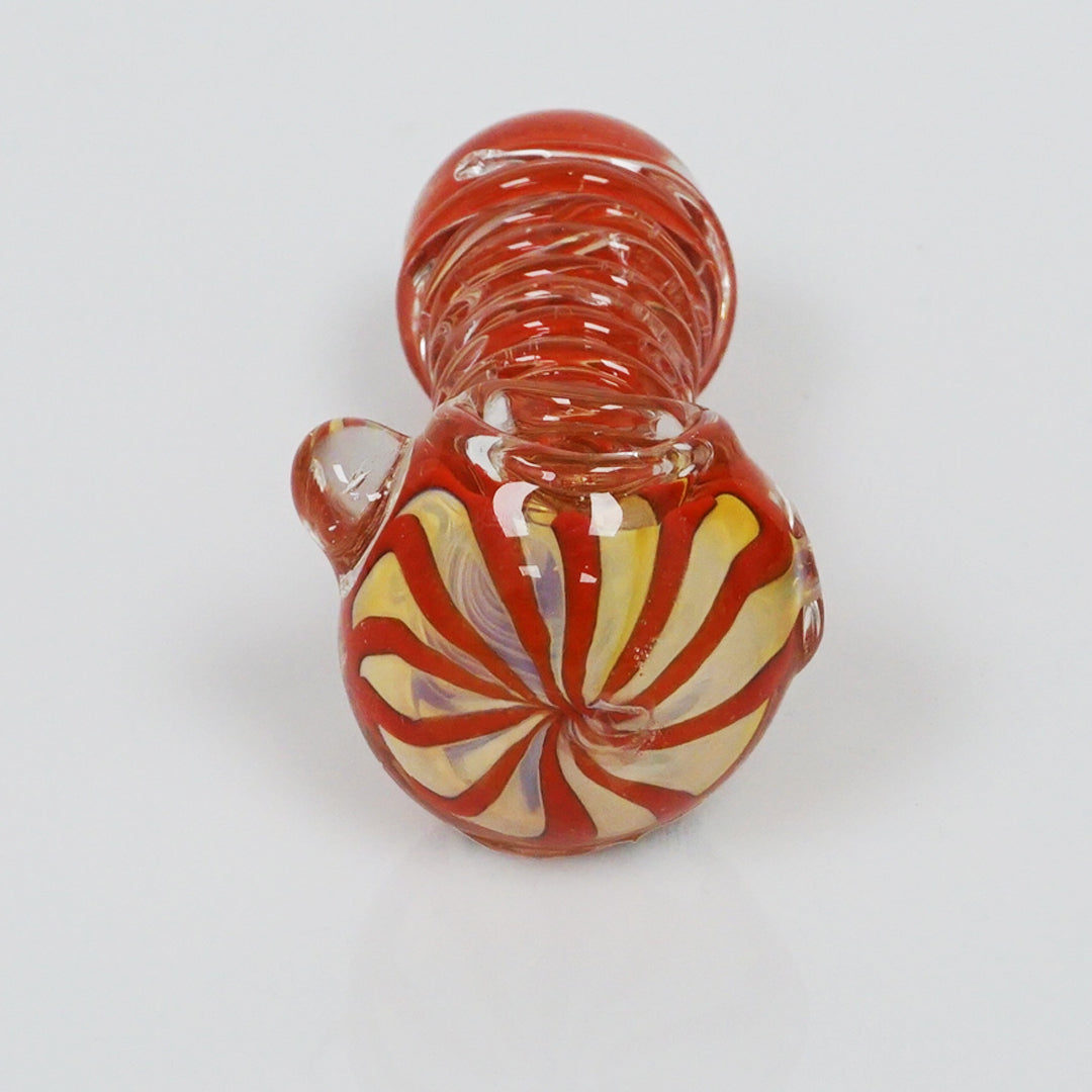 4.25" Fumed Color Swirl Pipe - Red