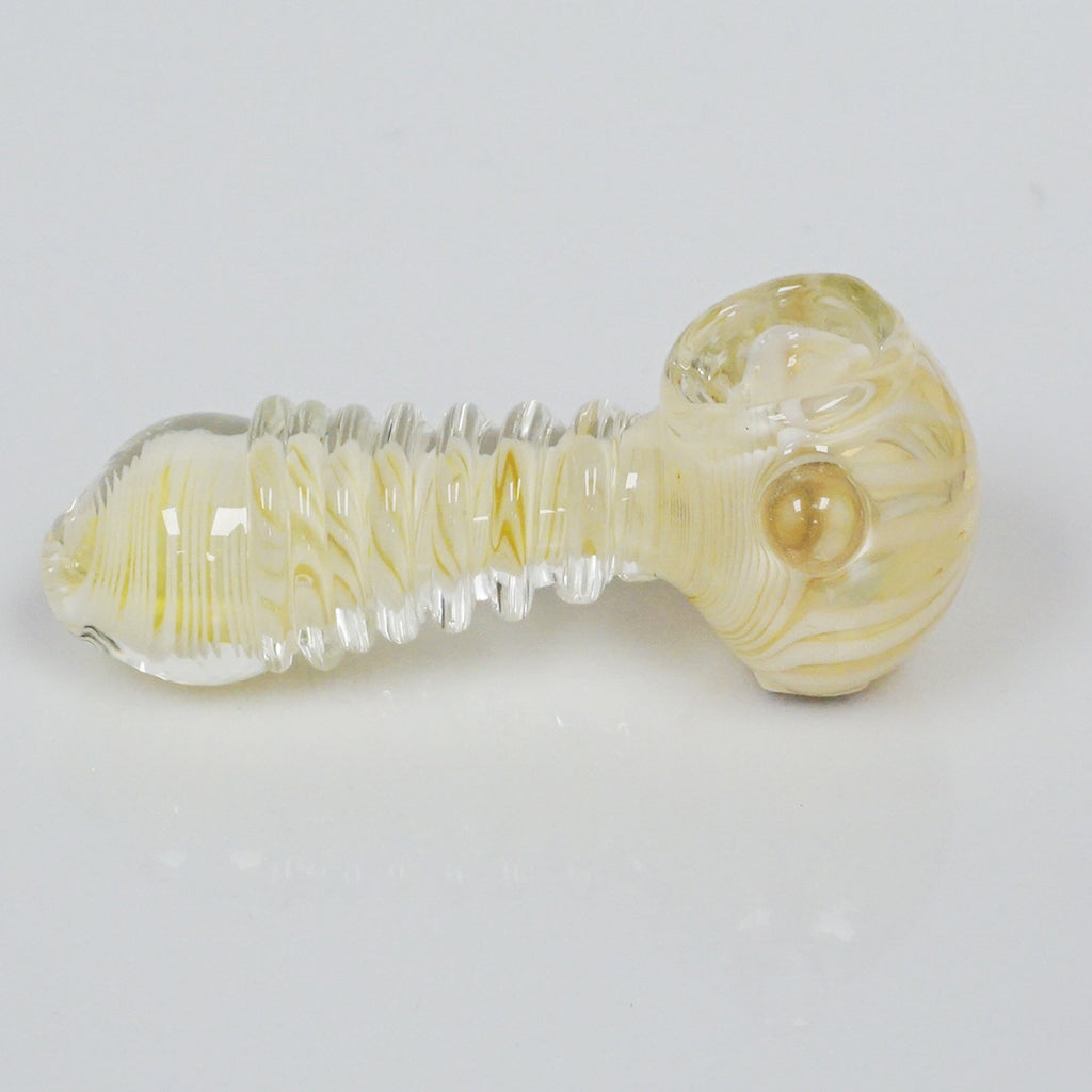 4.25" Fumed Color Swirl Pipe - White
