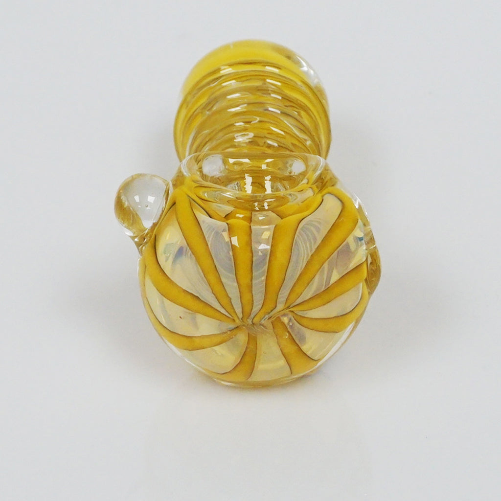 4.25" Fumed Color Swirl Pipe - Yellow