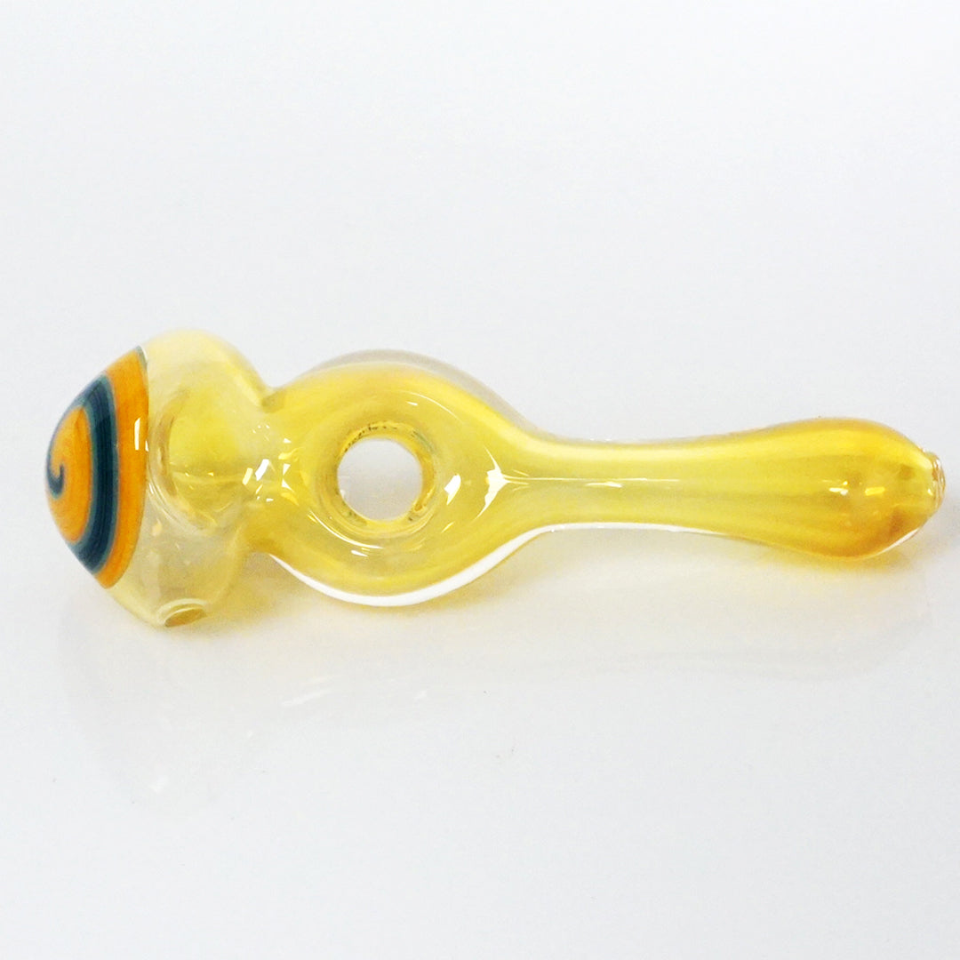 4.25" Fumed Donut Line Work Pipe - Orange