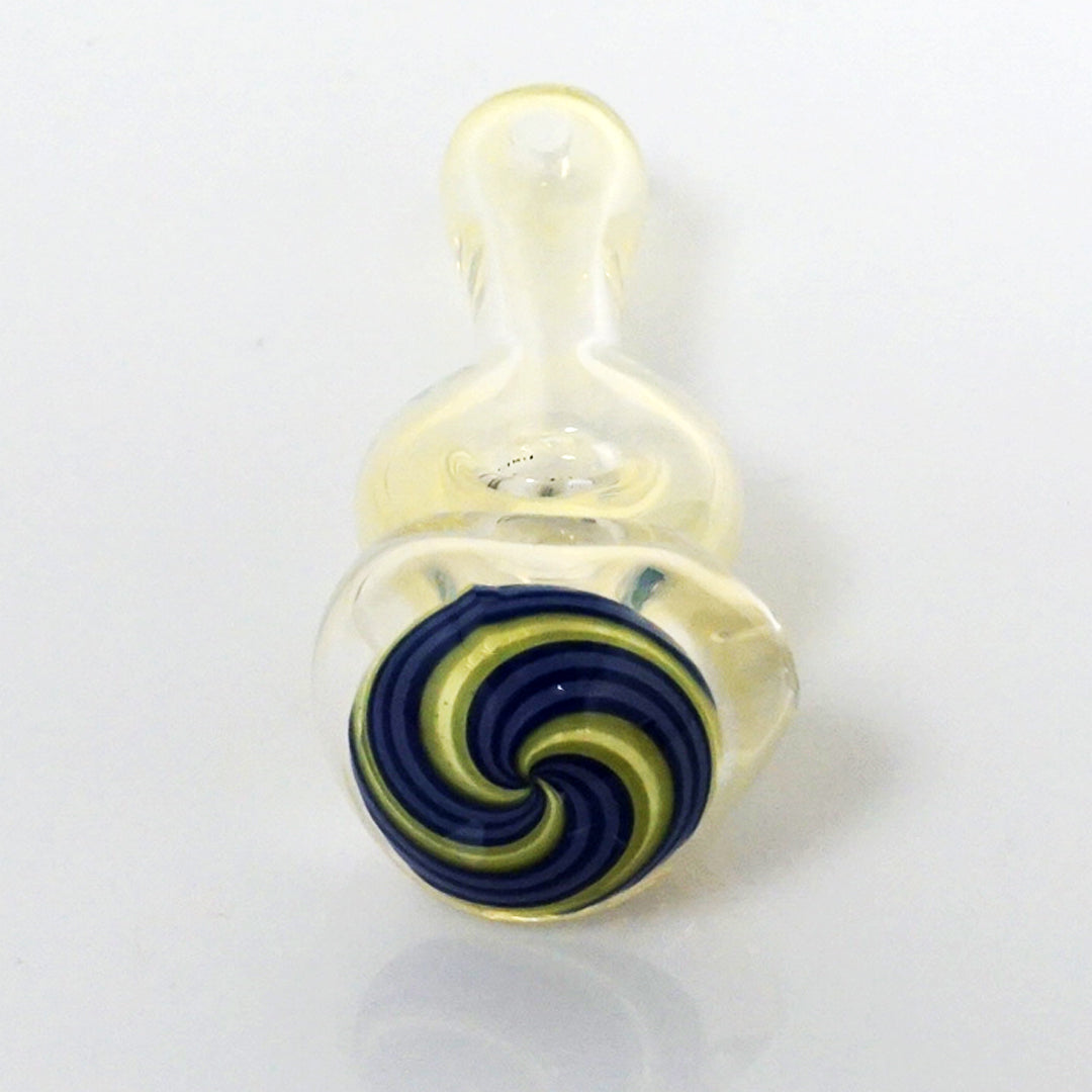 4.25" Fumed Donut Line Work Pipe - Purple