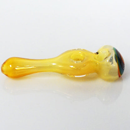 4.25" Fumed Donut Line Work Pipe - Rainbow