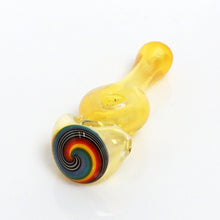 Load image into Gallery viewer, 4.25&quot; Fumed Donut Line Work Pipe - Rainbow
