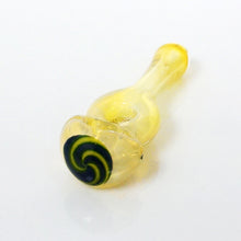 Load image into Gallery viewer, 4.25&quot; Fumed Donut Line Work Pipe - Teal
