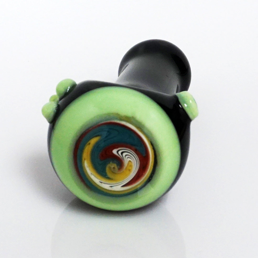 4.5" Black Body Reversal Head Pipe - Slime