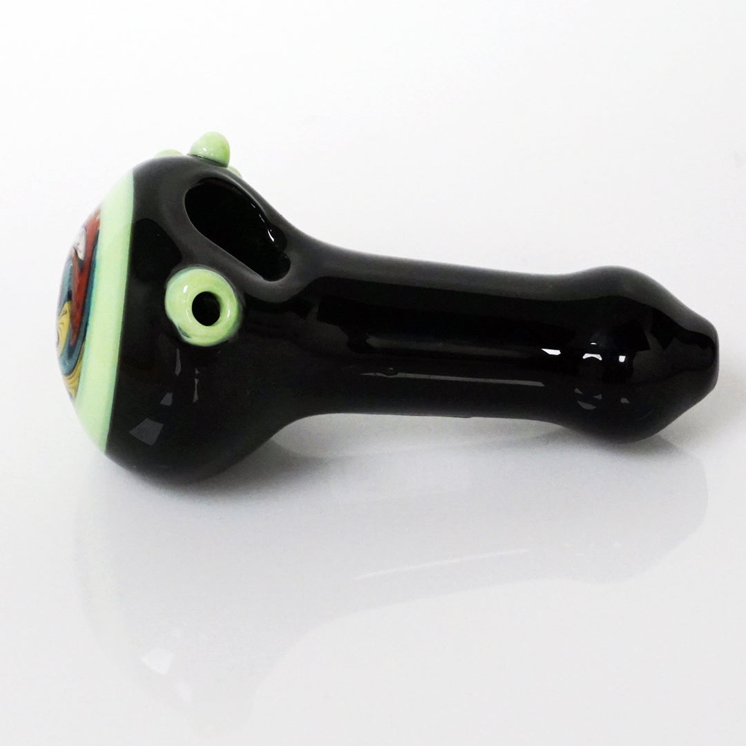 4.5" Black Body Reversal Head Pipe - Slime