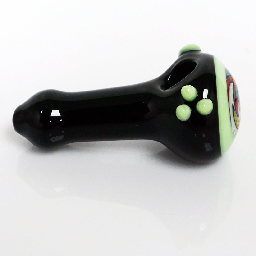 4.5" Black Body Reversal Head Pipe - Slime