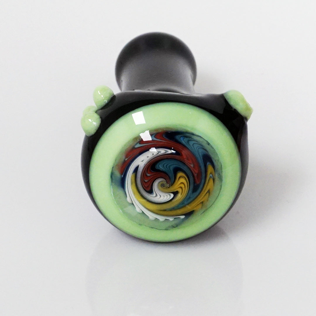 4.5" Black Body Reversal Head Pipe - Slime