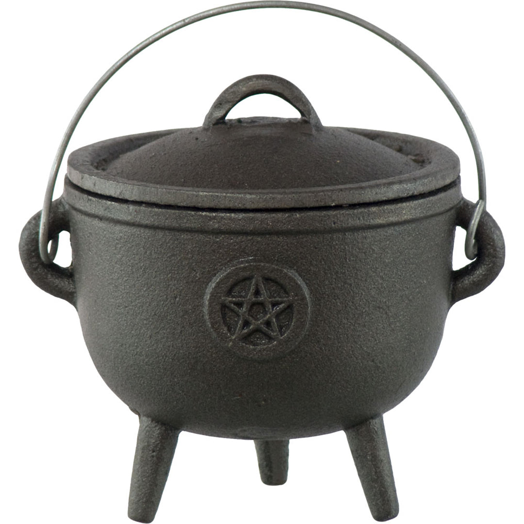 5" Cast Iron Cauldron Pentacle