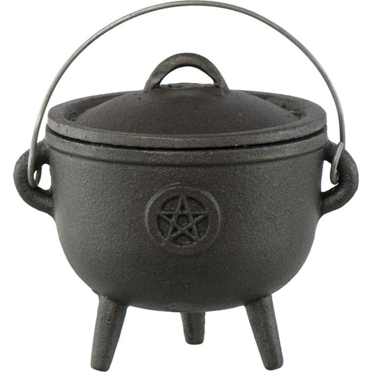 5" Cast Iron Cauldron Pentacle