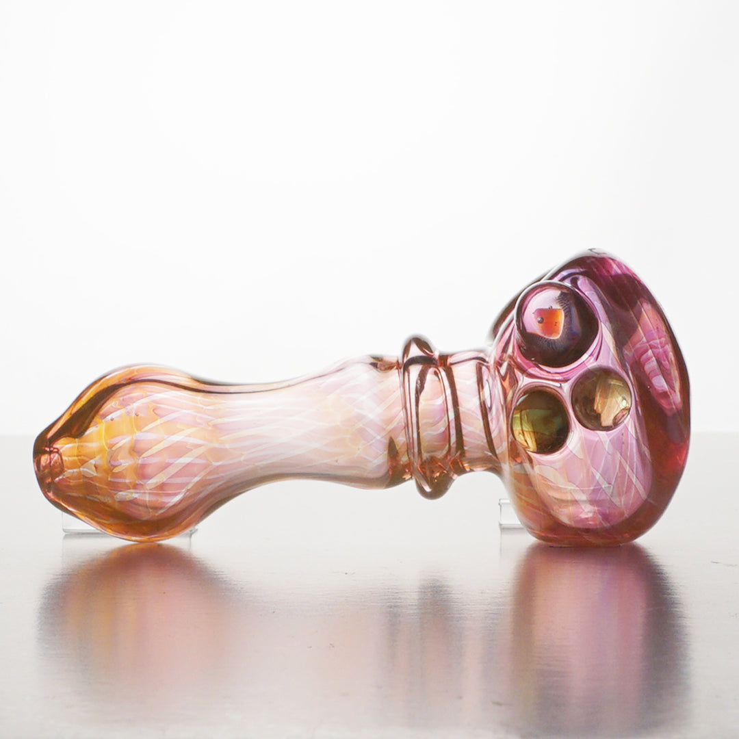 4.5" Chevron Pipe With Opal Marble