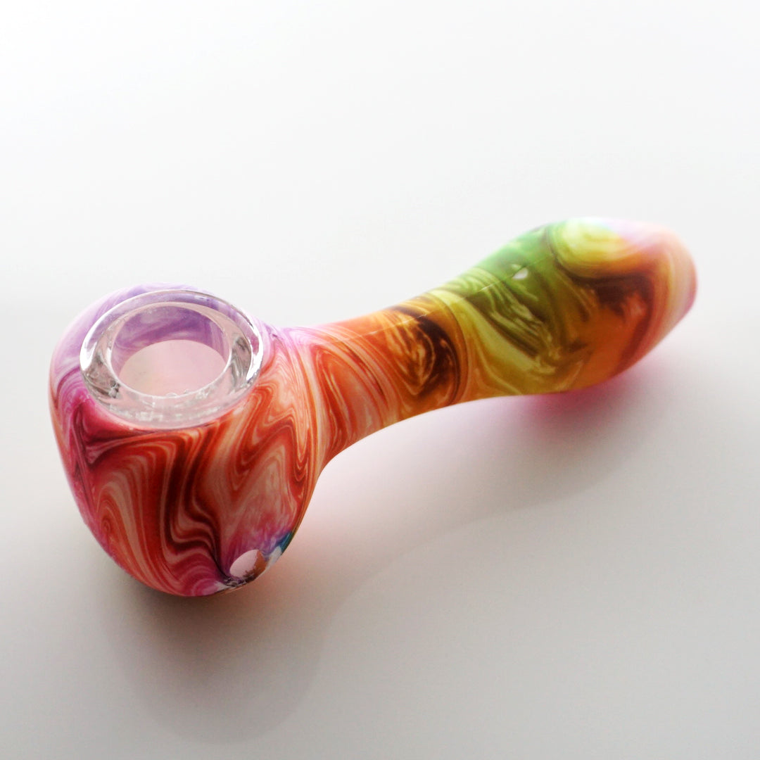 4.5" Silicone Marble Swirl Pipe