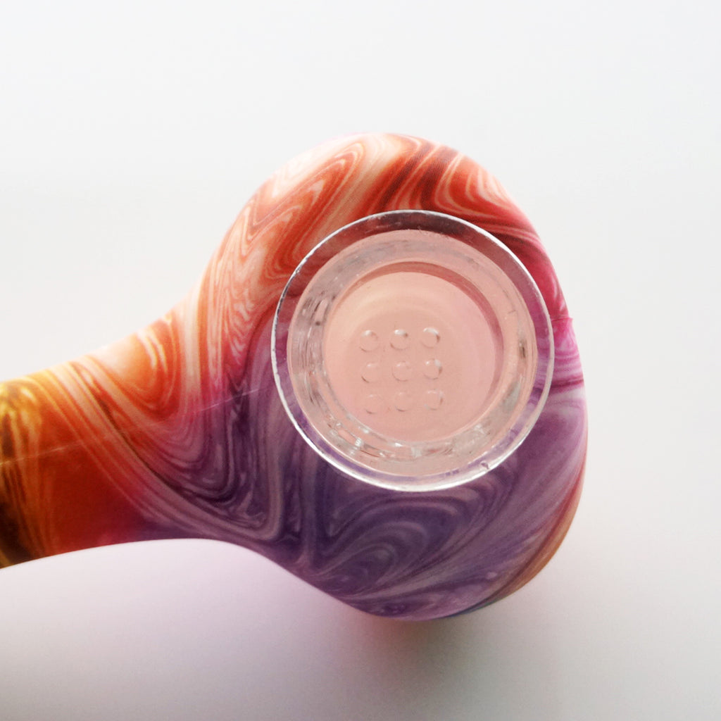 4.5" Silicone Marble Swirl Pipe