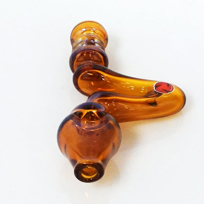 4.5" Str8 Glass Zig Zag Steamroller - Amber