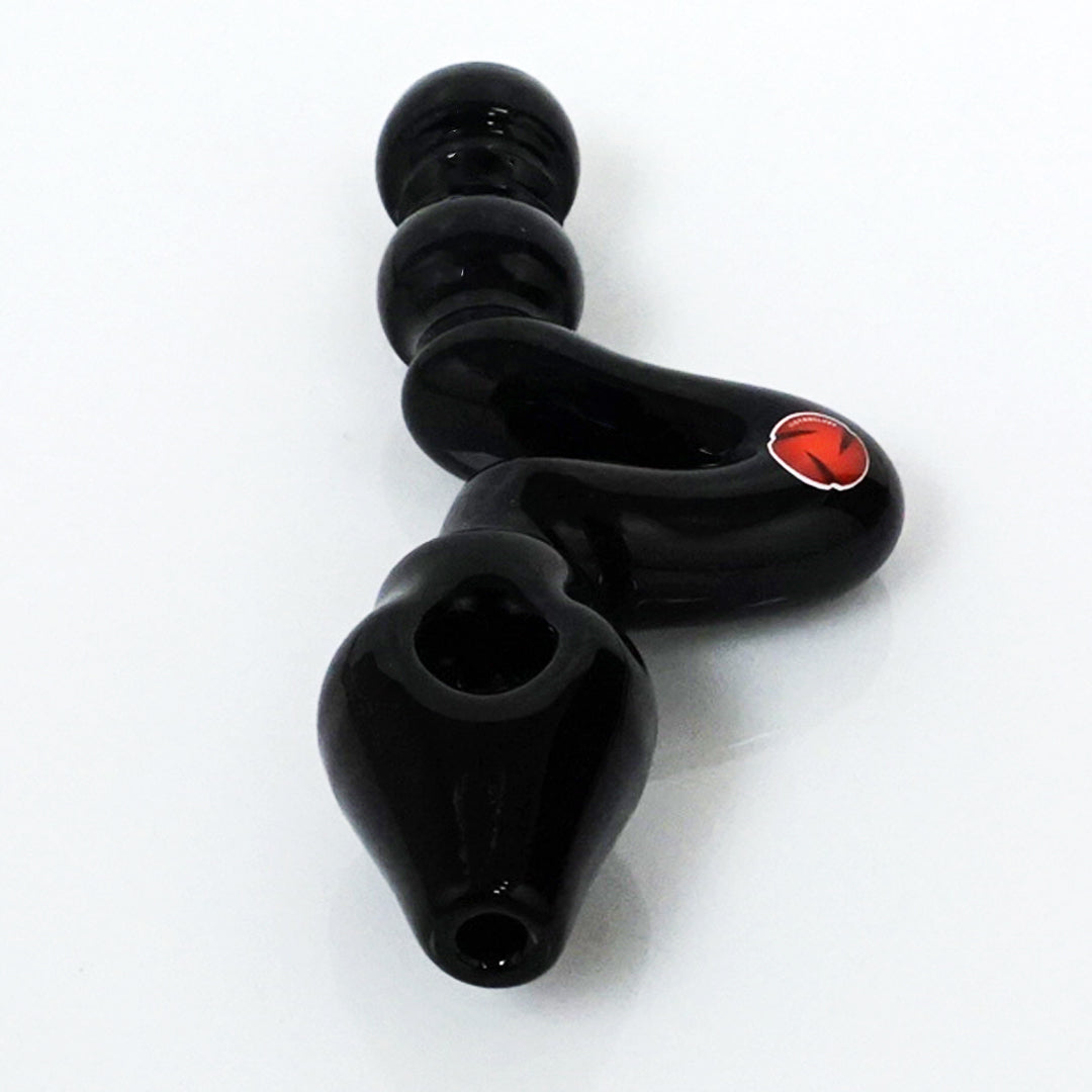 4.5" Str8 Glass Zig Zag Steamroller - Black