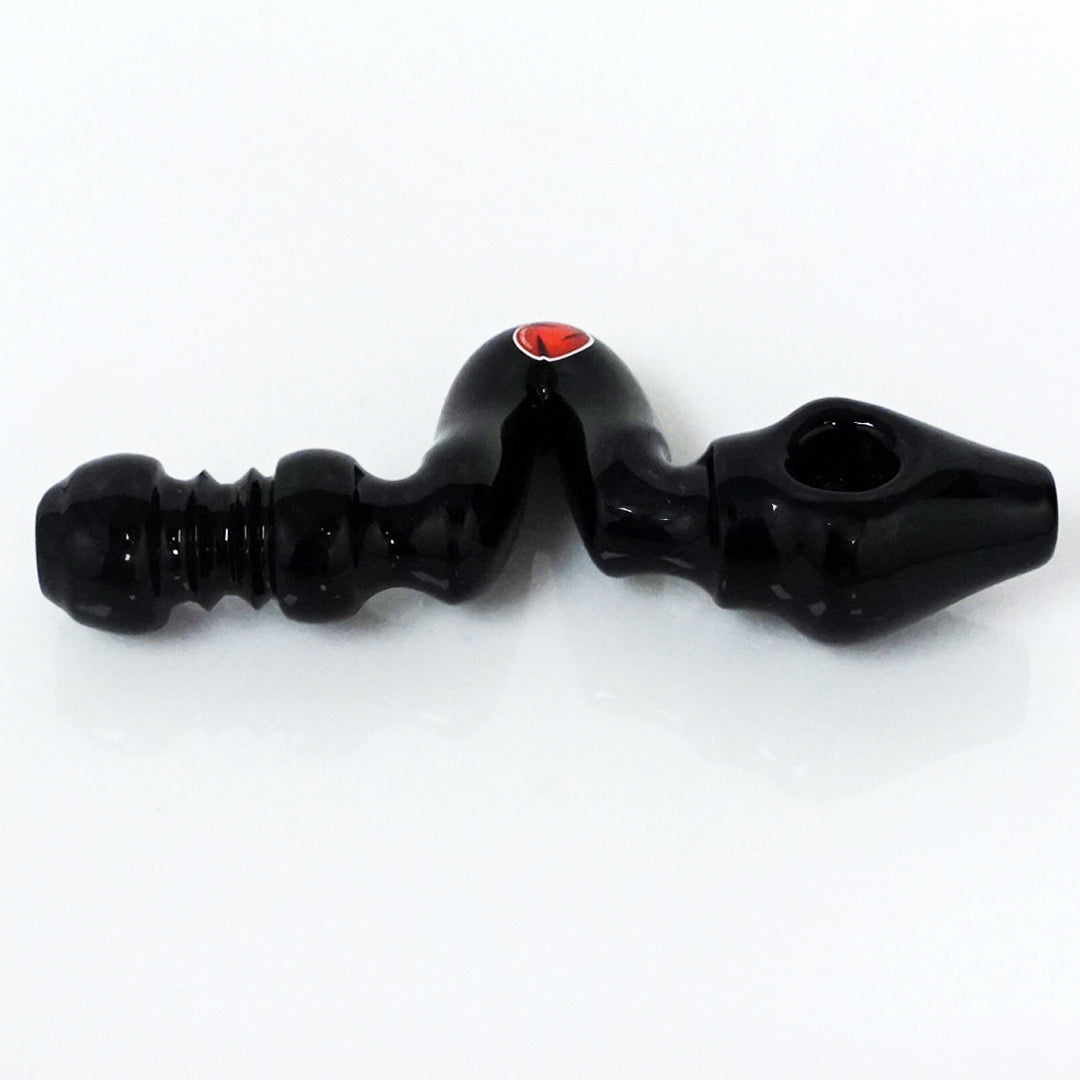 4.5" Str8 Glass Zig Zag Steamroller - Black