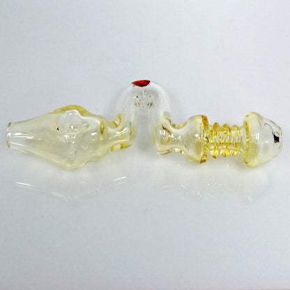 4.5" Str8 Glass Zig Zag Steamroller - Gold Fume