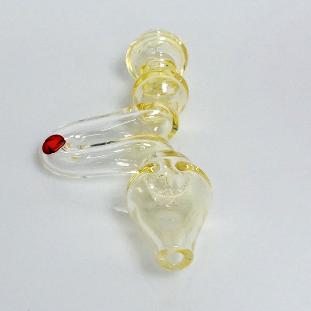 4.5" Str8 Glass Zig Zag Steamroller - Gold Fume