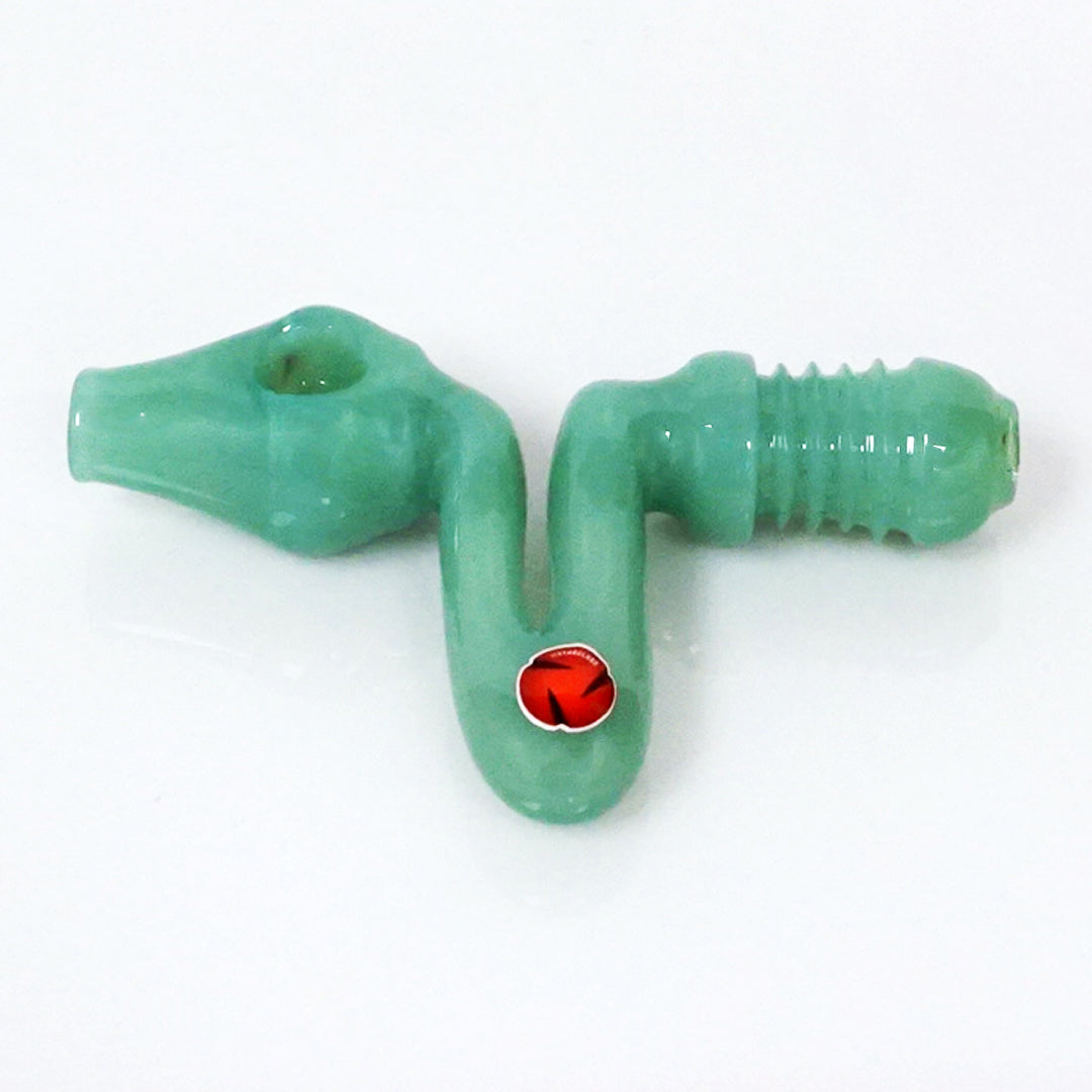 4.5" Str8 Glass Zig Zag Steamroller - Green