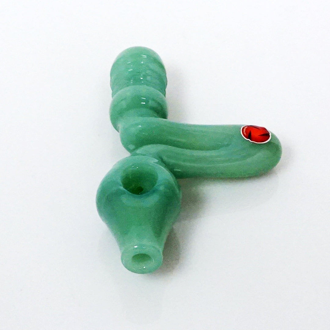 4.5" Str8 Glass Zig Zag Steamroller - Green