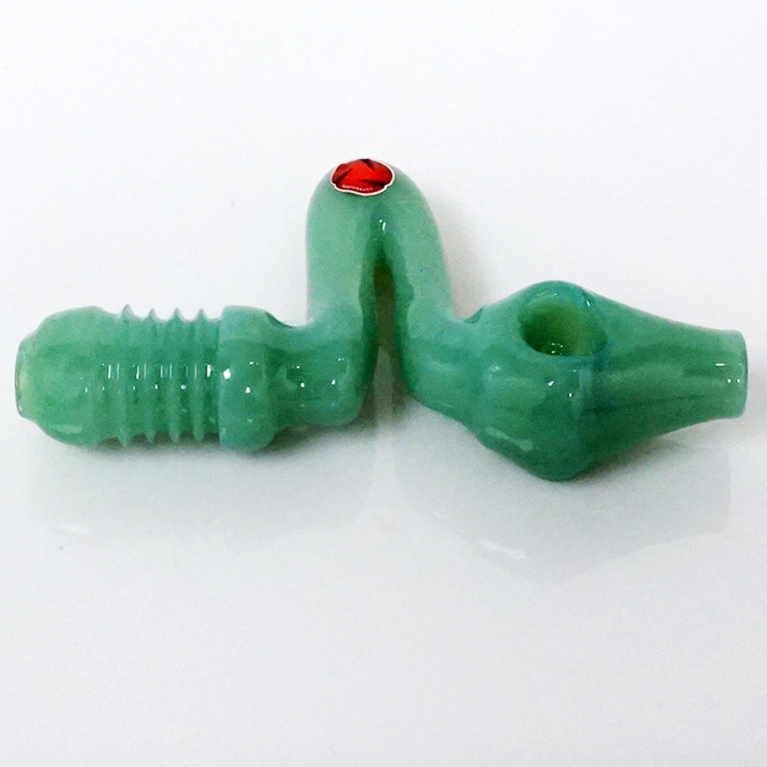 4.5" Str8 Glass Zig Zag Steamroller - Green