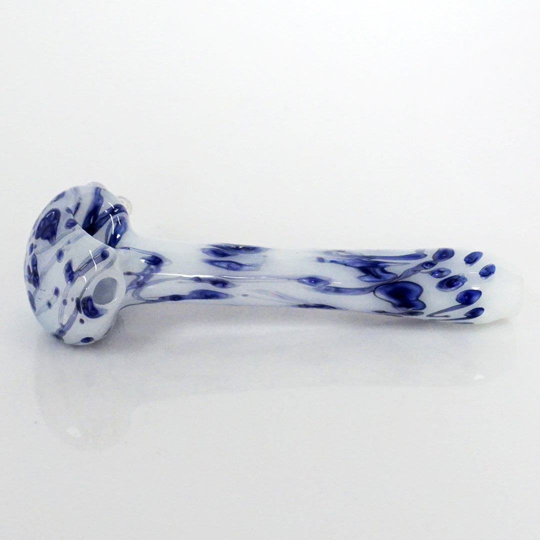 4.75" 3 Hole Color Splatter Pipe - Blue