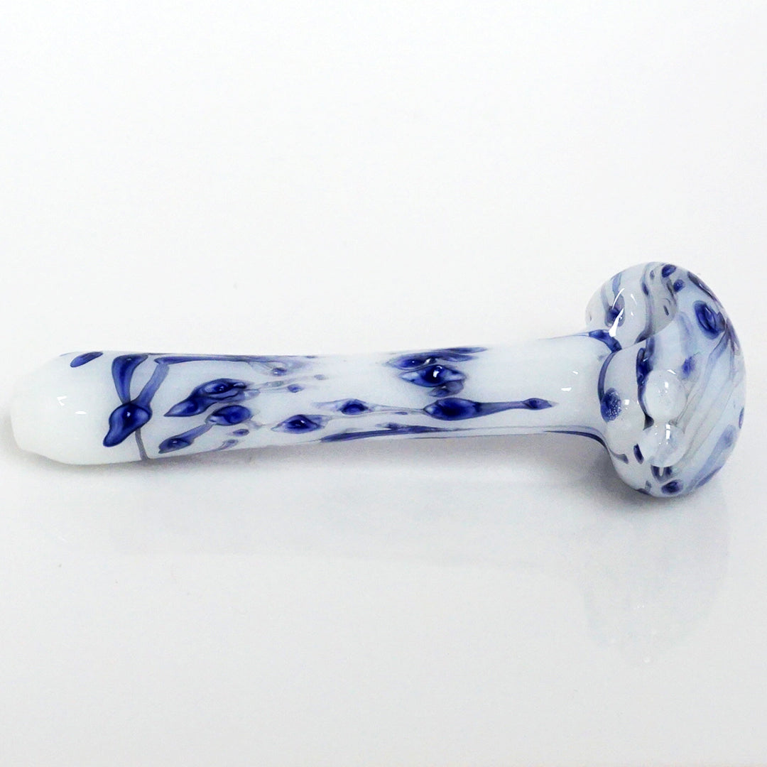 4.75" 3 Hole Color Splatter Pipe - Blue