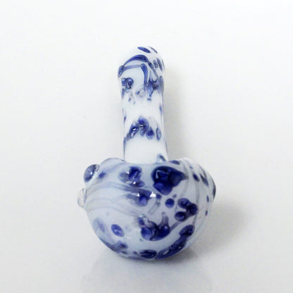 4.75" 3 Hole Color Splatter Pipe - Blue