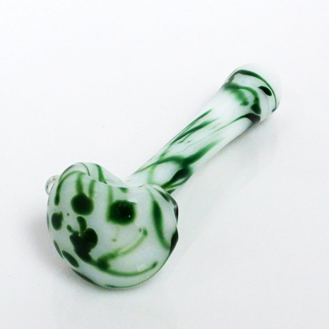 4.75" 3 Hole Color Splatter Pipe - Green