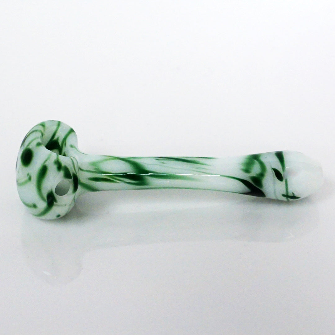 4.75" 3 Hole Color Splatter Pipe - Green