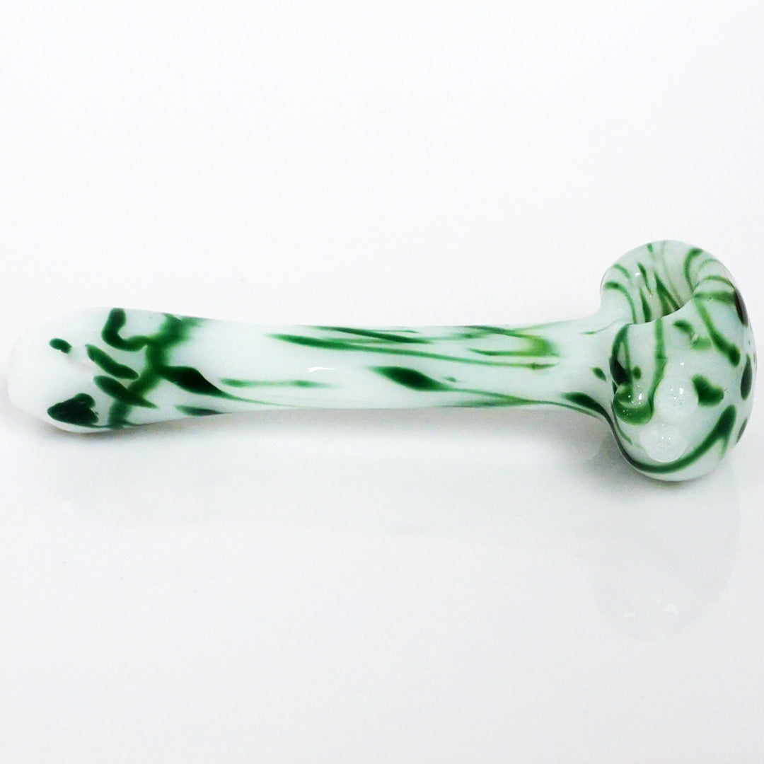 4.75" 3 Hole Color Splatter Pipe - Green