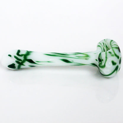 4.75" 3 Hole Color Splatter Pipe - Green