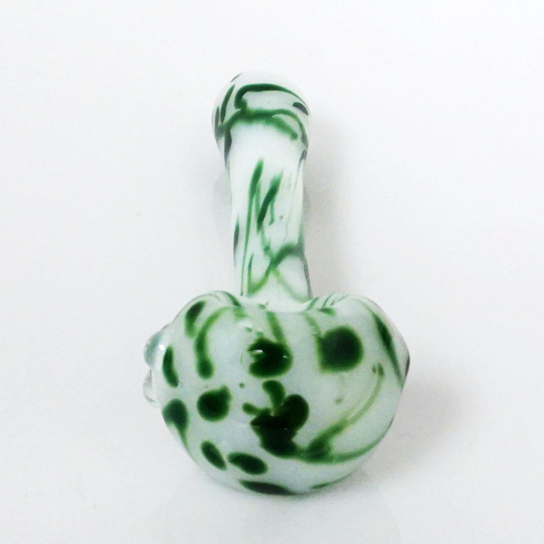 4.75" 3 Hole Color Splatter Pipe - Green