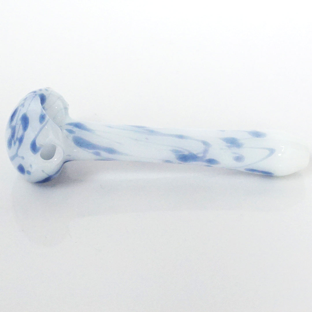 4.75" 3 Hole Color Splatter Pipe - Light Blue